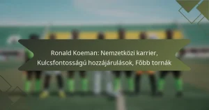 Ronald Koeman: Nemzetközi karrier, Kulcsfontosságú hozzájárulások, Főbb tornák